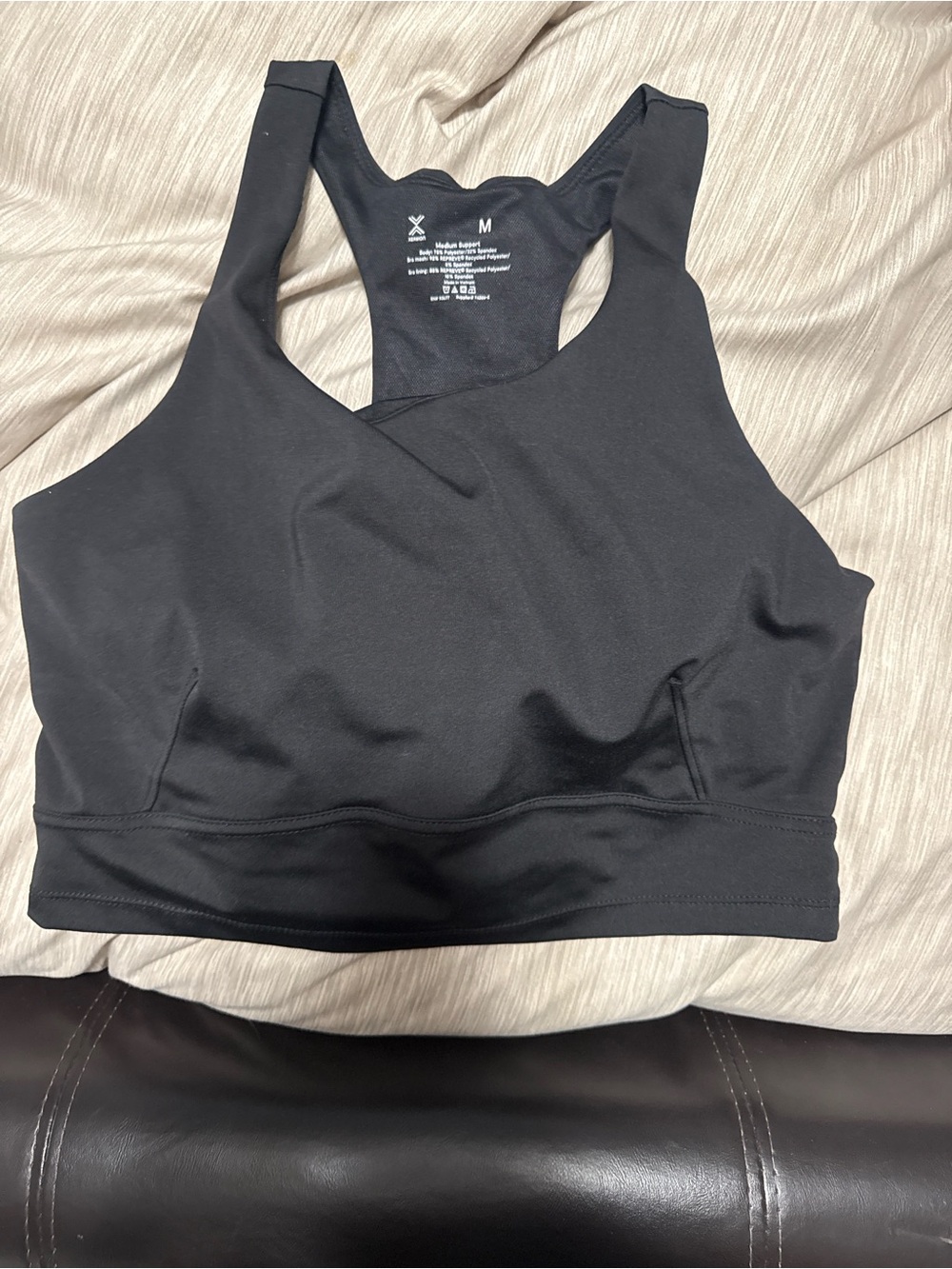 Xersion Black Racerback Sports Bra